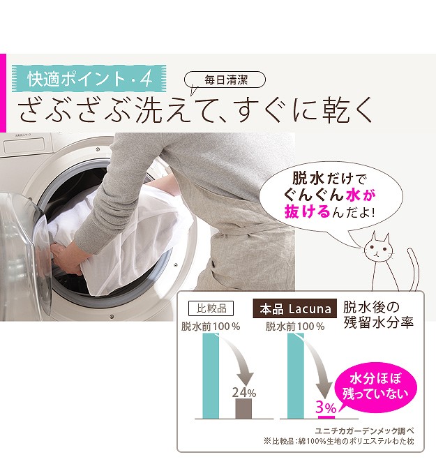 ざぶざぶ洗えて、すぐに乾く
